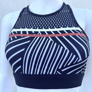 Lorna Jane sports bra navy blue cross cross back size XS/S full support
